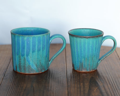 Turquoise  Mugs  - Wakasama Pottery